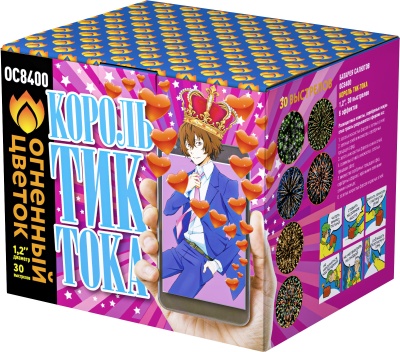 Король Тик-Тока Батарея салютов купить в Чапаевске | chapaevsk.salutsklad.ru